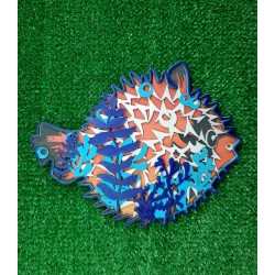 Многослойная раскраска " Рыба-еж" серия Океан-2