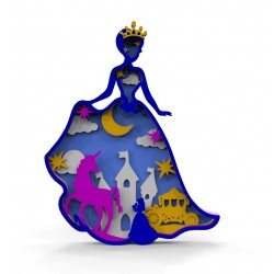 Многослойная 3D раскраска  "Принцесса"- серия Сказки